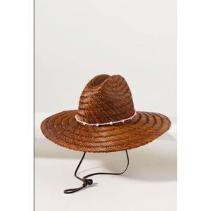 Anthropologie Wyeth Women's Lifeguard bead Honey Sun Hat NWT 68